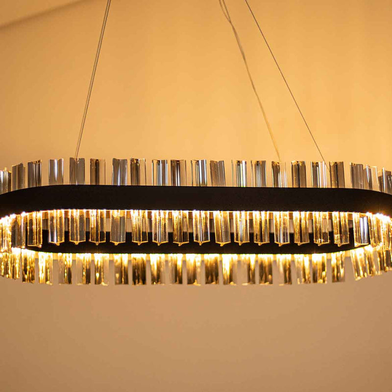 Pendente Crown Preto e Fumê LED 34W 2700K ZR073-SKY-RT STARLUX ST2976-Starlux-Starlumen