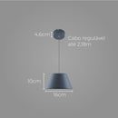 Pendente Cúpula LED 9W Branco Quente Cinza DCD01829D Sindora ST2910-Sindora-Starlumen