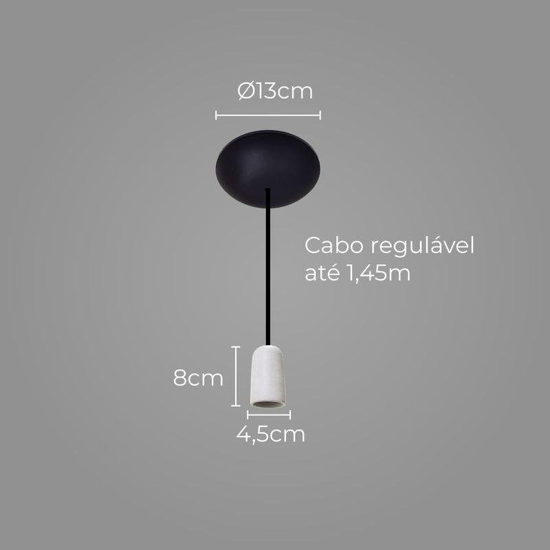 Pendente De Concreto Cimento Rústico E27 8 cm ST8749-Starlumen-Starlumen