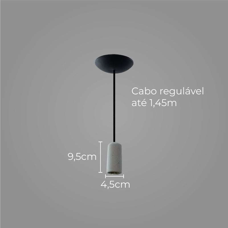 Pendente De Concreto Cimento Rústico E27 9,5 cm ST8749-Starlumen-Starlumen