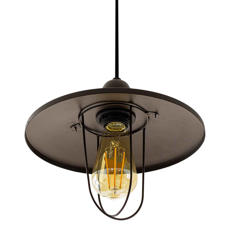 Pendente Factory Marrom Corten p\ 1xE27 AE36 Biancoluce ST3060-Biancoluce-Starlumen