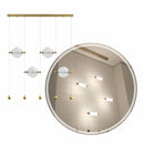 Pendente Lune LED 40W 2400lm 3000K Dourado e Transparente PD1520 Studioluce ST3125-Studioluce-Starlumen