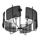 Pendente Lustre Felipa Preto Fosco + Globos Vidro Branco P/ 6xG9 ZR135-BK Starlux ST3121-Starlux-Starlumen