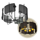 Pendente Lustre Felipa Preto Fosco + Globos Vidro Branco P/ 6xG9 ZR135-BK Starlux ST3121-Starlux-Starlumen