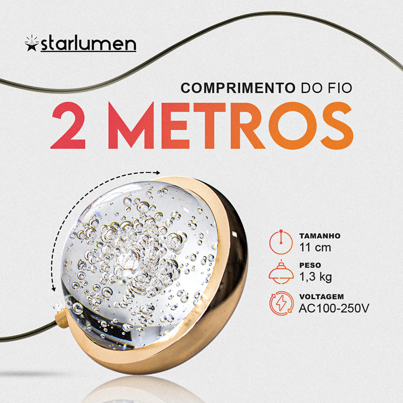 Pendente Lustre Globr Com LED Integrado Multicor LUS-10 ST3136-Starlumen-