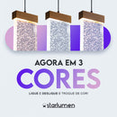 Pendente Lustre Waterfall Retangular C/ LED Integrado Multicor LUS-12 ST3136-Starlumen-