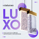 Pendente Lustre Waterfall Retangular C/ LED Integrado Multicor LUS-12 ST3136-Starlumen-