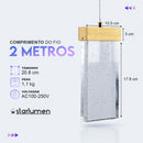 Pendente Lustre Waterfall Retangular C/ LED Integrado Multicor LUS-12 ST3136-Starlumen-