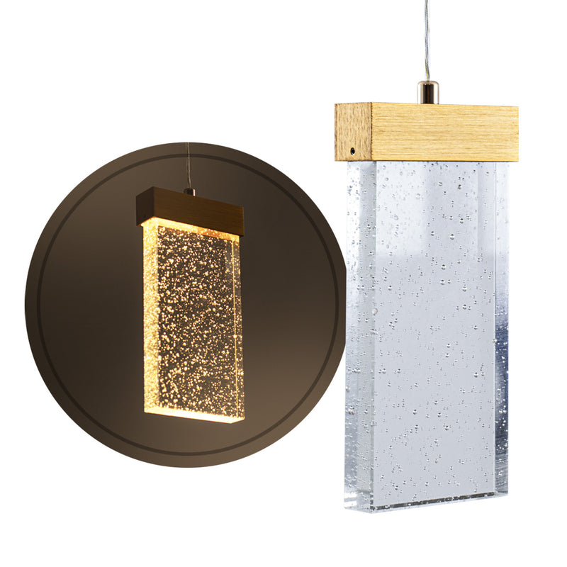 Pendente Lustre Waterfall Retangular C/ LED Integrado Multicor LUS-12 ST3136-Starlumen-