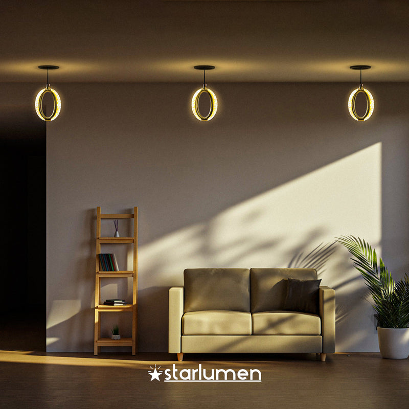 Pendente Lustre Zero Oval c/ LED Integrado Multicor LUS-26 ST3136-Starlumen-