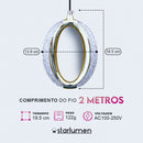 Pendente Lustre Zero Oval c/ LED Integrado Multicor LUS-26 ST3136-Starlumen-