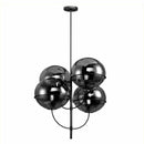 Pendente Margo ZR124-BK em Preto Fosco e Vidro Fumê P/ 4x E27 Starlux ST3122-Starlux-Starlumen