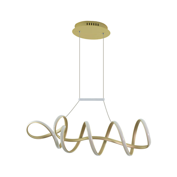 Pendente Moderno Zig Dourado TP003G 84cm 35W 3000k Bella ST1513-Bella Iluminação-Starlumen