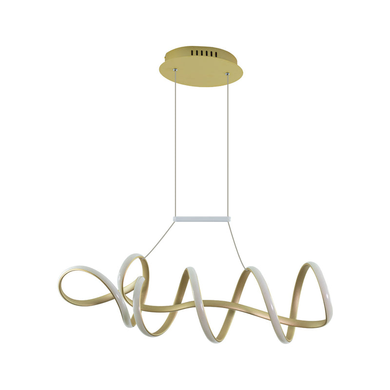 Pendente Moderno Zig Dourado TP003G 84cm 35W 3000k Bella ST1513-Bella Iluminação-Starlumen