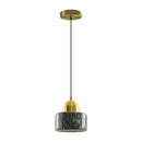 Pendente Nordic Mármore Verde e Dourado P/ 1xE27 BC007GR Bella Iluminação ST2997-Bella Iluminação-Starlumen