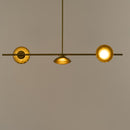 Pendente Petra Ouro Fosco e Âmbar ZR106 L120xh17cm LED 12W 2700k Starlux ST2584-Starlux-Starlumen