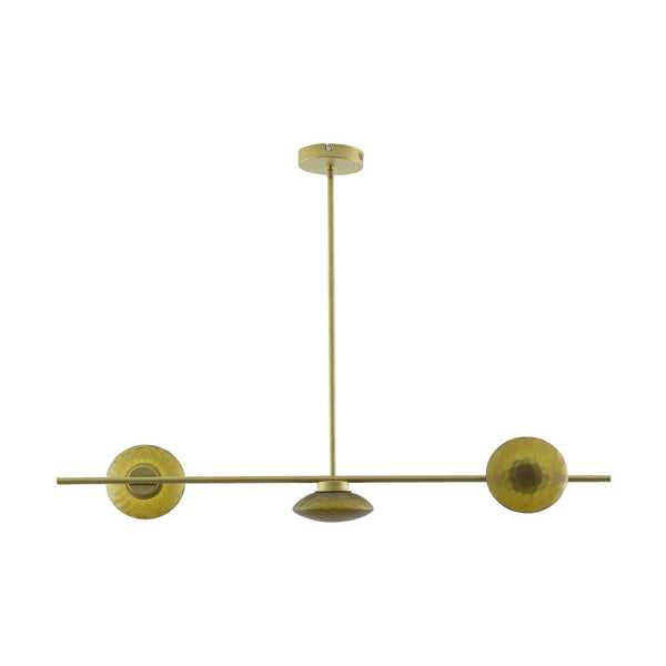 Pendente Petra Ouro Fosco e Âmbar ZR106 L120xh17cm LED 12W 2700k Starlux ST2584-Starlux-Starlumen