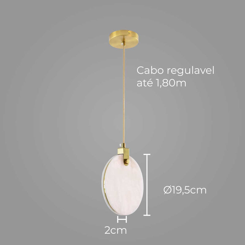 Pendente SUPERLUA GOLD 9W 3000K GMH ST2922-GMH TRADE-Starlumen