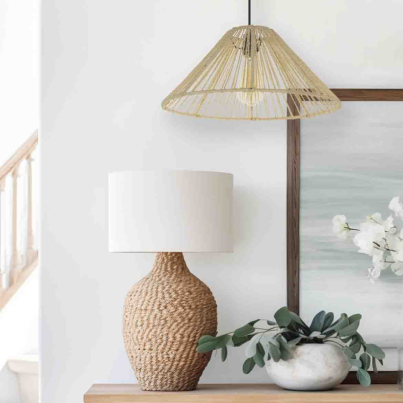 Pendente Sisal 05 Cone 19 cm p/ E27 ST2987-Starlumen-Starlumen