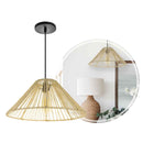 Pendente Sisal 05 Cone 19 cm p/ E27 ST2987-Starlumen-Starlumen