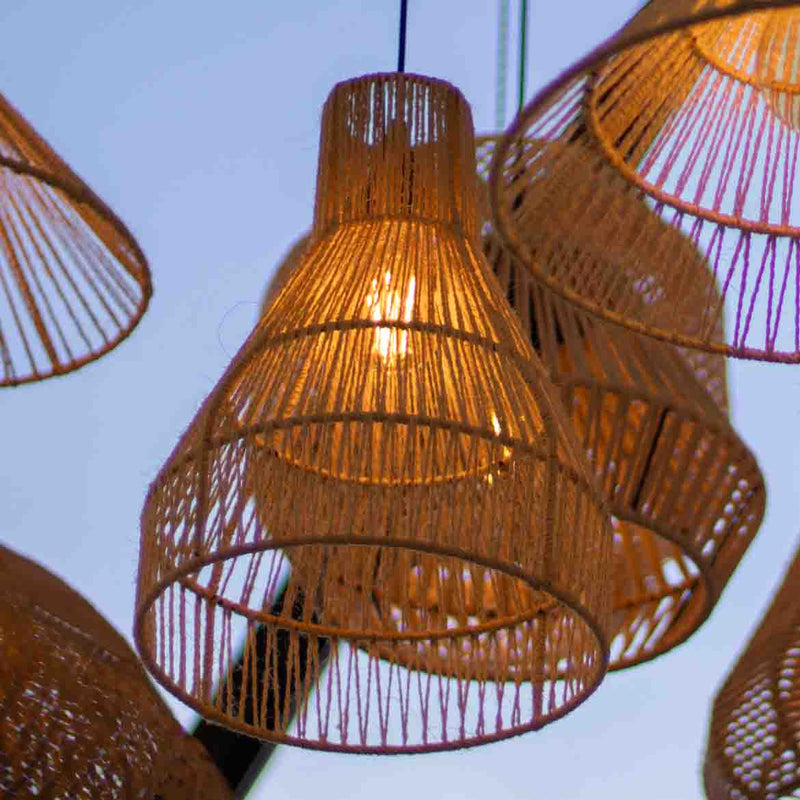 Pendente Sisal 20 Funil 30,5 cm p/ E27 ST2987-Starlumen-Starlumen