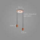 Pendente Soquete Duplo Alumínio Cobre P/ 2 Lâmpadas E27 ST1696-Starlumen-