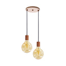 Pendente Soquete Duplo Alumínio Cobre P/ 2 Lâmpadas E27 ST1696-Starlumen-