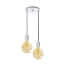 Pendente Soquete Duplo Alumínio Escovado P/ 2 Lâmpadas E27 ST1696-Starlumen-