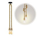 Pendente Soquete Duplo Rustico de Corda 2xE27 LPCR22 ST2972-Starlumen-