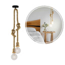 Pendente Soquete Duplo Rustico de Corda 2xE27 LPCR22 ST2972-Starlumen-