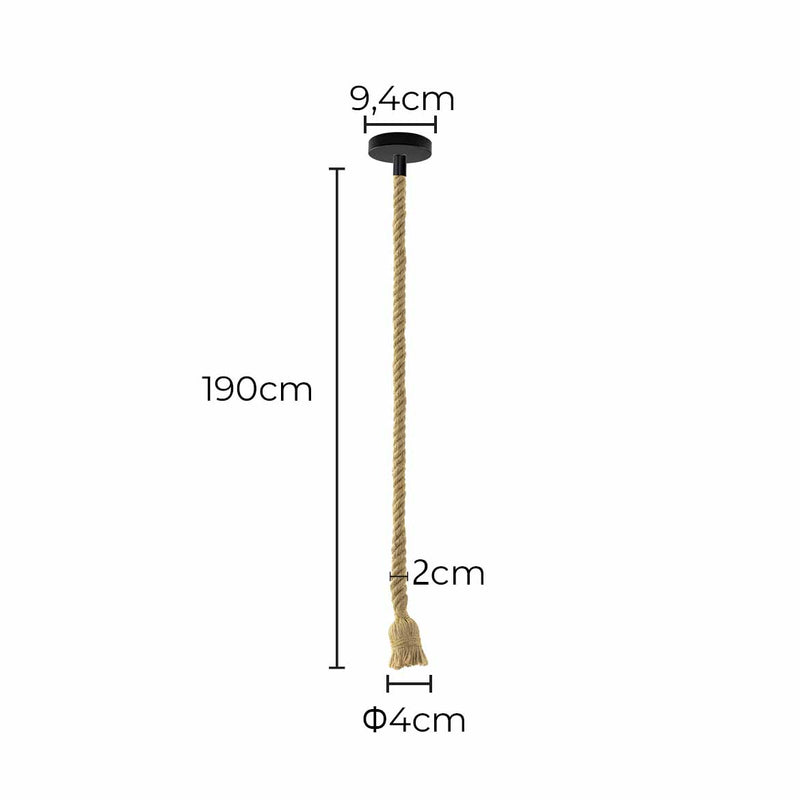 Pendente Soquete Rustico de Corda 1xE27 LPCR21 ST2972-Starlumen-