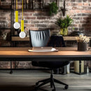 Pendente Soquete Tubo Amarelo em Alumínio C/ Cabo de Corda p/ E27 DS2023L Delis ST3061-Delis-Starlumen