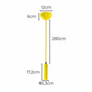 Pendente Soquete Tubo Amarelo em Alumínio C/ Cabo de Corda p/ E27 DS2023L Delis ST3061-Delis-Starlumen