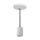 Pendente Tubo Cilindro Alumínio Branco 4x6cm P/ Lâmpada E27 St458-Starlumen-