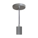 Pendente Tubo Cilindro Alumínio Cinza 4x6cm P/ Lâmpada E27 St458-Starlumen-