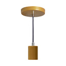 Pendente Tubo Cilindro Alumínio Dourado 4x6cm P/ Lâmpada E27 St458-Starlumen-