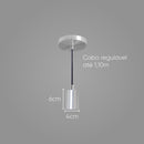 Pendente Tubo Cilindro Alumínio Escovado 4x6cm P/ Lâmpada E27 St458-Starlumen-