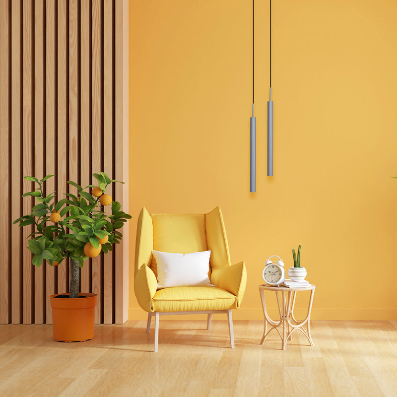 Pendente Tubo Duplo Alumínio P/ Lâmpada Mr11 Gu10 St1697 - Cinza-Starlumen-
