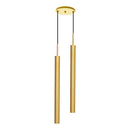 Pendente Tubo Duplo Alumínio P/ Lâmpada Mr11 Gu10 St1697 - Dourado-Starlumen-