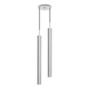 Pendente Tubo Duplo Alumínio P/ Lâmpada Mr11 Gu10 St1697 - Escovado-Starlumen-