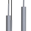 Pendente Tubo Triplo Alumínio P/ Lâmpada Mr11 Gu10 St1699 - Cinza-Starlumen-