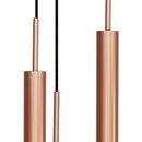 Pendente Tubo Triplo Alumínio P/ Lâmpada Mr11 Gu10 St1699 - Cobre-Starlumen-