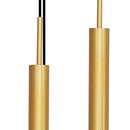 Pendente Tubo Triplo Alumínio P/ Lâmpada Mr11 Gu10 St1699 - Dourado-Starlumen-