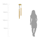 Pendente Tubo Triplo Alumínio P/ Lâmpada Mr11 Gu10 St1699 - Dourado-Starlumen-