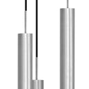 Pendente Tubo Triplo Alumínio P/ Lâmpada Mr11 Gu10 St1699 - Escovado-Starlumen-