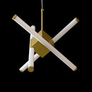 Pendente Yoda Ouro Fosco e Branco 40cm LED 27W 2700K Starlux ST2632-Starlux-Starlumen