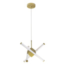 Pendente Yoda Ouro Fosco e Branco 40cm LED 27W 2700K Starlux ST2632-Starlux-Starlumen