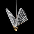Pendente Borboleta LED 6W 3 Cores Dourado Luminária de Teto Infantil LUS-114 ST3136