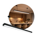 Pendente Lustre / Plafon Sobrepor Linear LED Preto 24W 3000K Moderno 120cm IP20 9152 Astraled ST3306