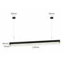 Pendente Lustre / Plafon Sobrepor Linear LED Preto 24W 3000K Moderno 120cm IP20 9152 Astraled ST3306